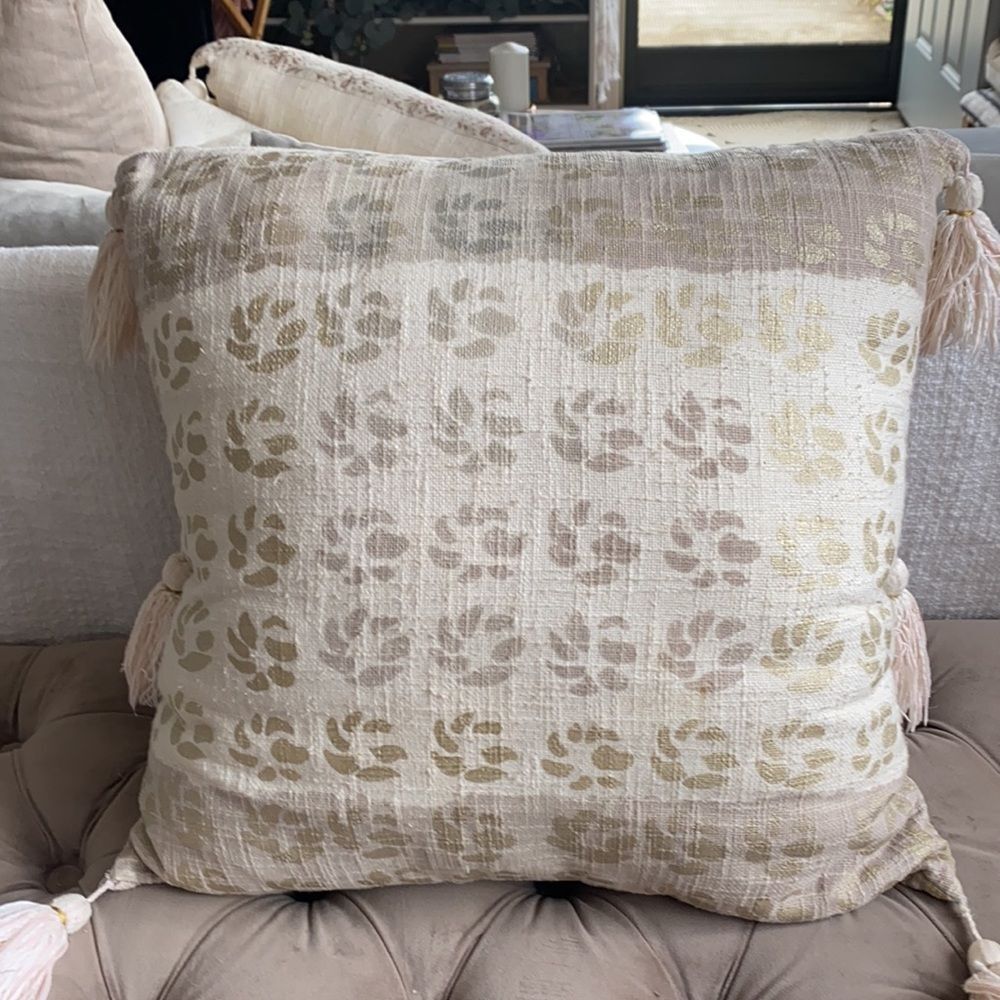 Anthropologie Tasseled Constance Pillow Case - Picture 5 of 12